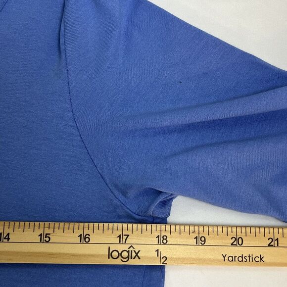 J Jill‎ Wearever Collection Rayon Blend Small Tunic Top Shirt Light Blue - Picture 7 of 8